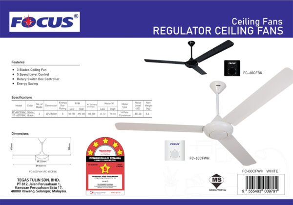 Focus Regulator Ceiling Fans - Image 2